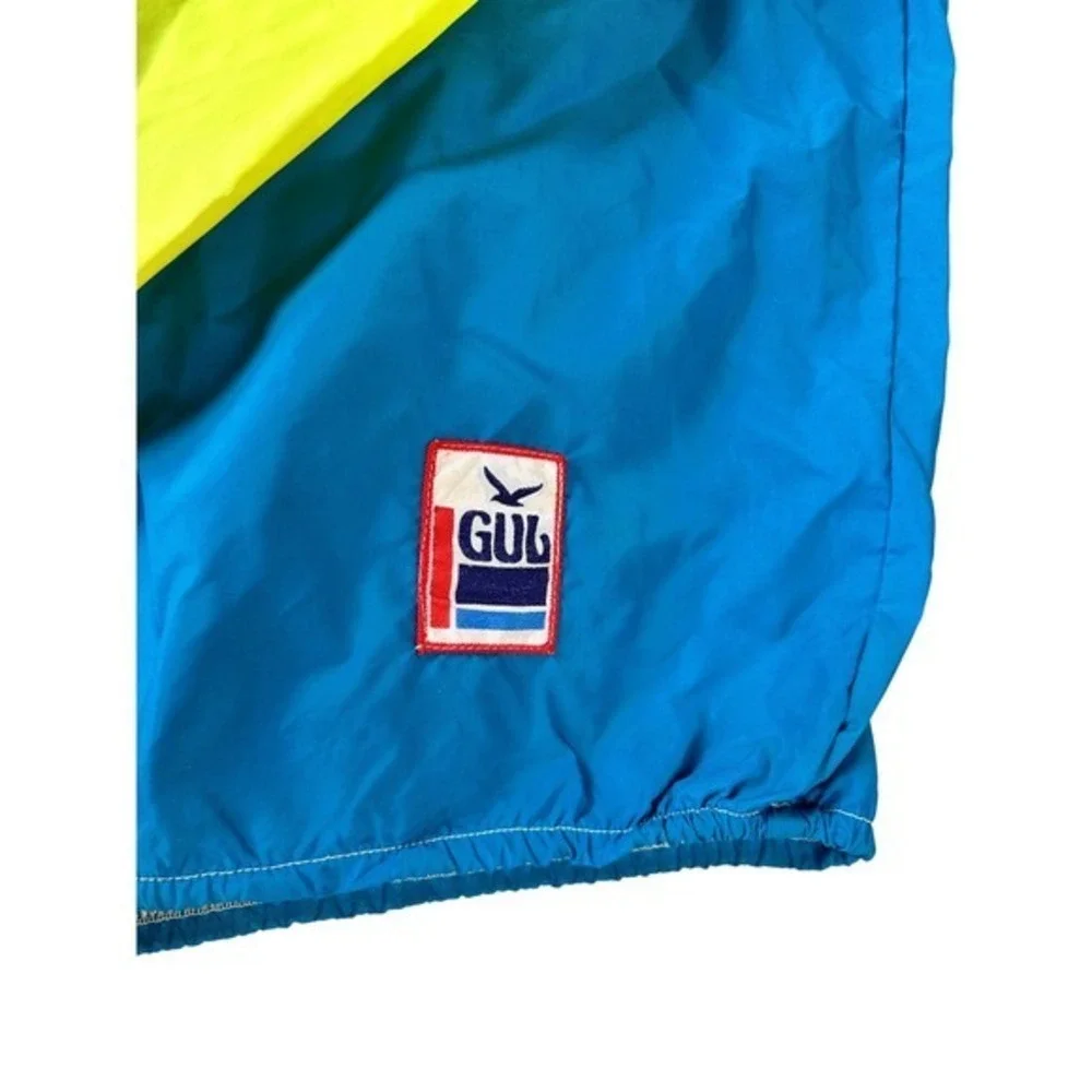 GUL Vintage 70s 80s Windbreaker Jacket Surf Scuba‎ Neon Pullover Men's